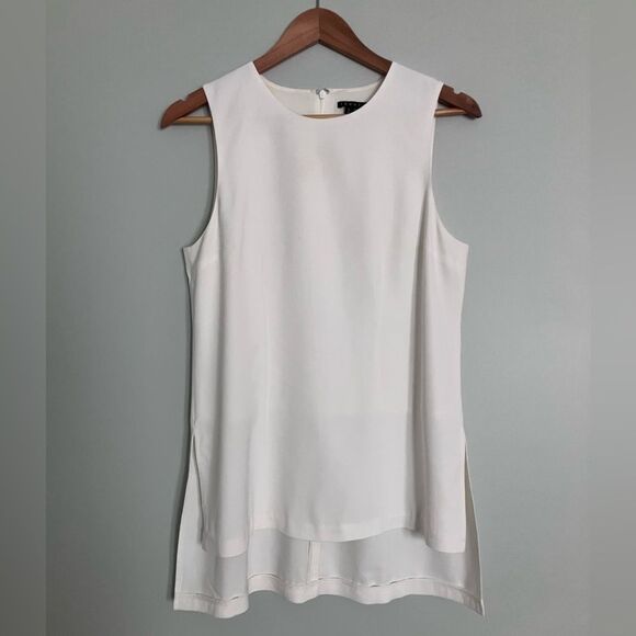Theory Tops - THEORY Off White Tunic High Low Tank Blouse Size M